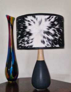 Ceramic lamp and Cowhide shade - 10