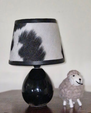 Ceramic lamp and Cowhide shade - 11