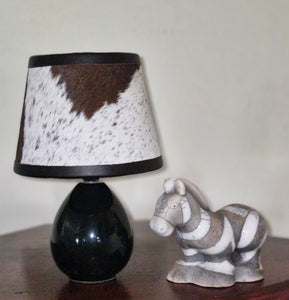 Ceramic lamp and Cowhide shade - 12