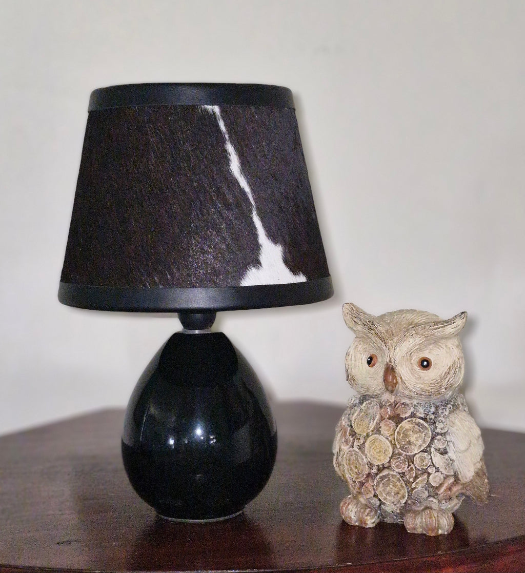 Ceramic lamp and Cowhide shade - 14