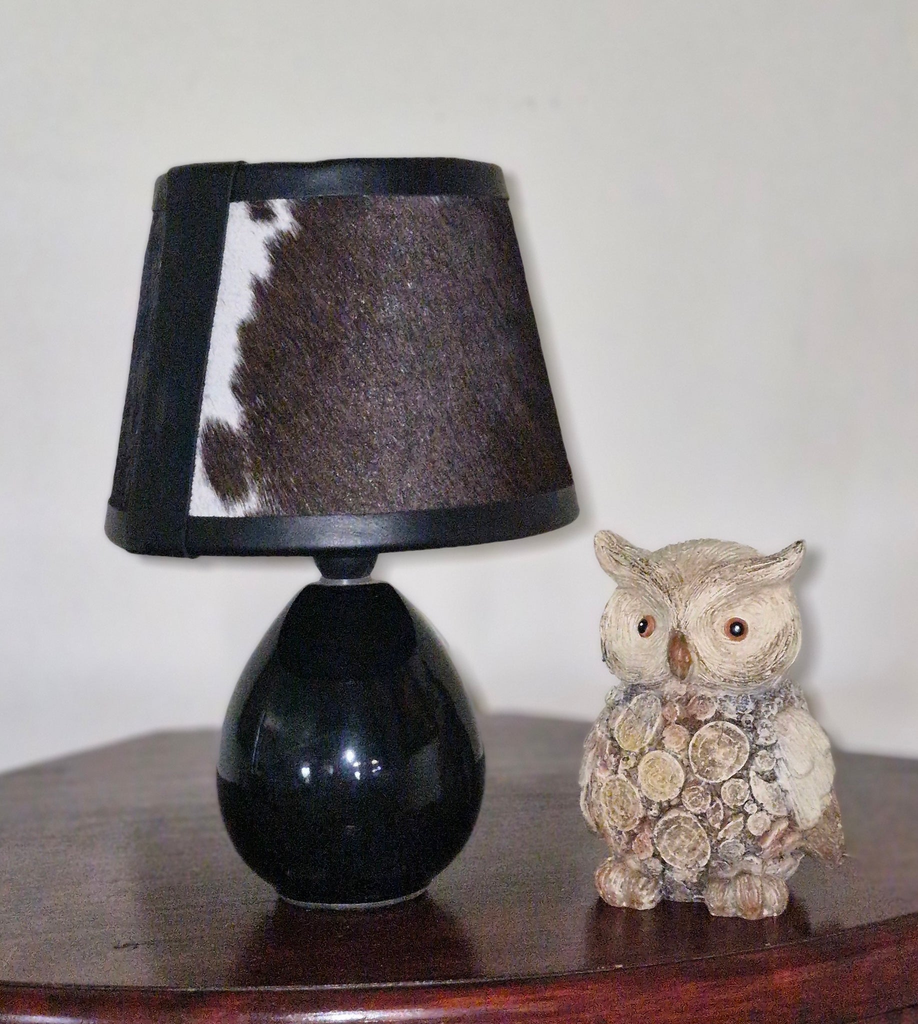 Ceramic lamp and Cowhide shade - 14