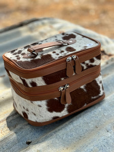 Cowhide Beauty Case #3 Tan