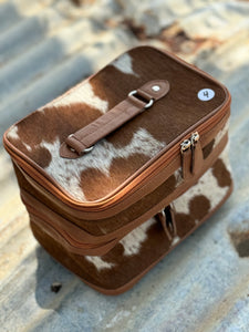 Cowhide Beauty Case #4 Tan