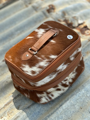 Cowhide Beauty Case #5 Tan