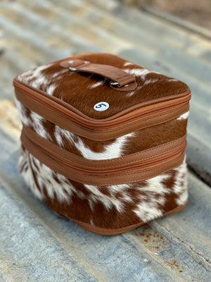 Cowhide Beauty Case #5 Tan