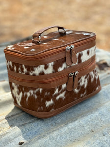 Cowhide Beauty Case #6 Tan