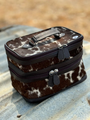 Cowhide Beauty Case #8 Brown