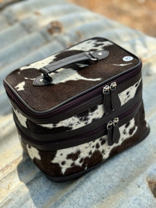 Cowhide Beauty Case #10 Brown