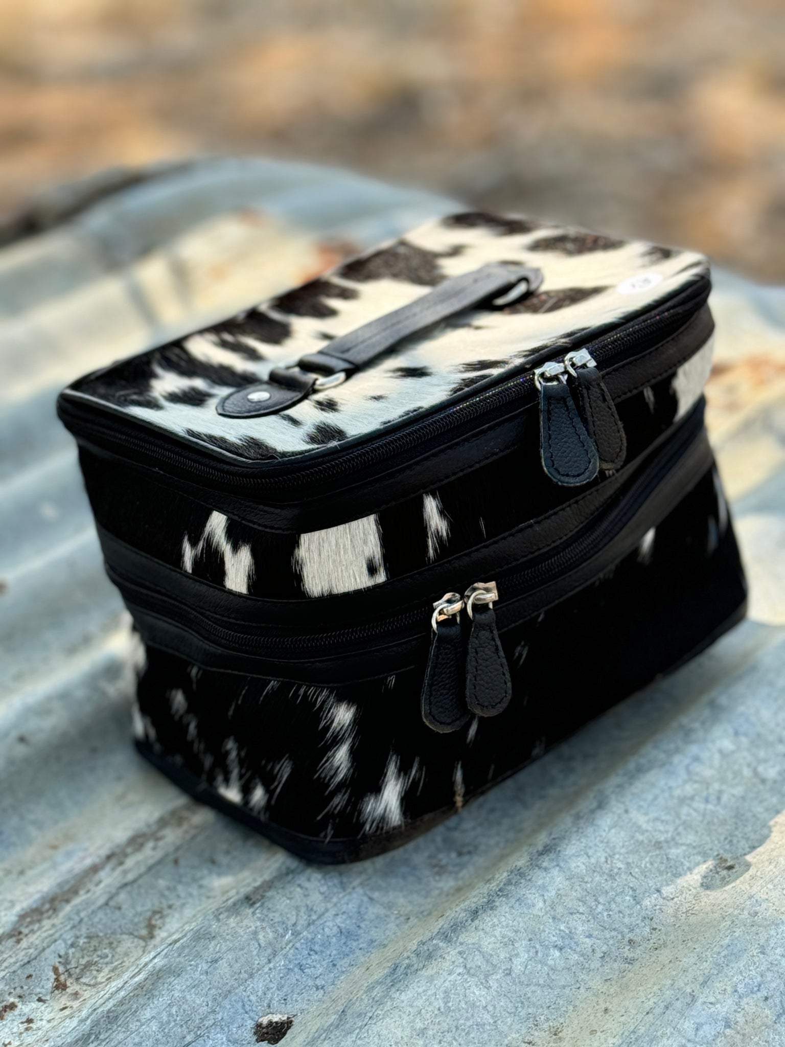 Cowhide Beauty Case #13 Black